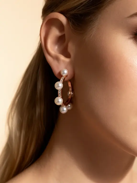 Argola Pérolas Clássica Royale