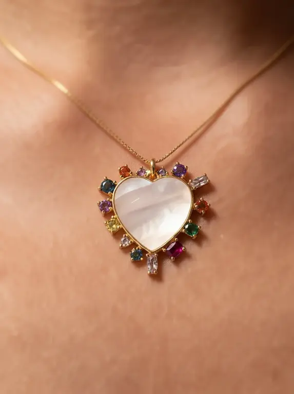 Colar Coeur Arc-en-Ciel