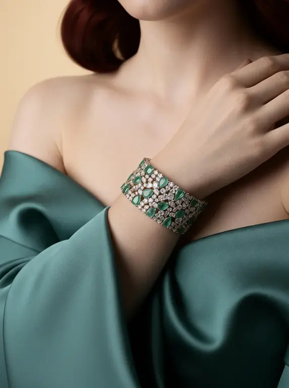 Pulseira Esmeralda Majestosa